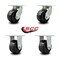 Service Caster 6'' Extra Heavy Duty Phenolic Wheel Caster Set 2 Swivel 2 Rigid , 4PK CRAN-SCC-KP92S630-PHR-2-R-2 - alternate 4